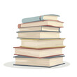 © Dewi - Stack of books with neutral colors creating a calm and educational atmosphere design