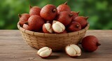 Salak Fruit in Wicker Basket: Exotic Tropical Snack