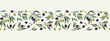 © AllNikArt - Olive Seamless Horizontal Border Pattern with Leaves and Berries, Branches with Green and Purple Olives. Botanical Floral Packaging Tape, Vector Illustration