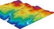 © arozzmer - Contour Map of Terrain Showing Elevation and Topography Representing Landforms, Isolated