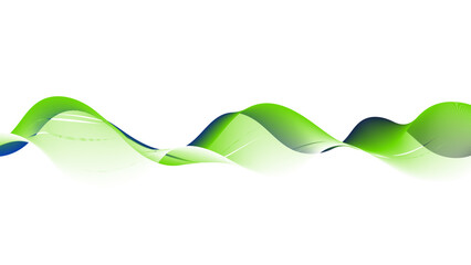 Wall Mural - Clean, minimal wavy green line graphic for corporate sustainability, medical, or agricultural themes.