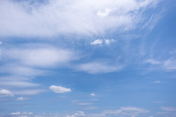 Wall Mural - clear blue sky background,clouds with background, Blue sky background with tiny clouds. White fluffy clouds in the blue sky. 
