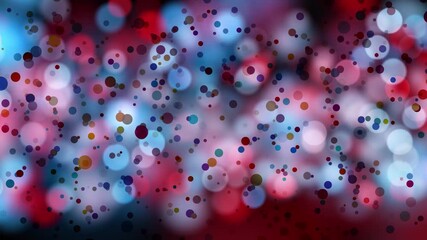 Wall Mural - Dark colourful blurred circle shapes loop motion background.