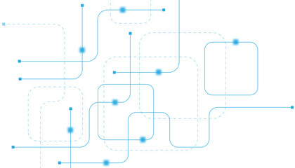 Abstract futuristic technology background. Technology background with crossed lines and dots.