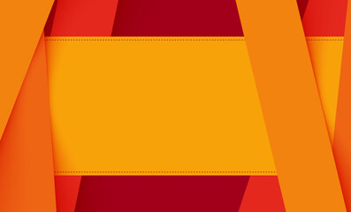 Wall Mural - Abstract orange and yellow background with colorful lines dimension layers