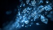 © Rifqi - Abstract glowing blue email envelope icons floating in a dark space with light trails, concept for digital communication, electronic messaging and secure data transfer
