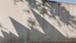© Gra - Abstract shadows of leaves on a textured concrete wall.