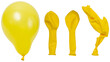 © Mikhail Taratonov - Isolated set of yellow inflated, deflated and torn balloon on a white background