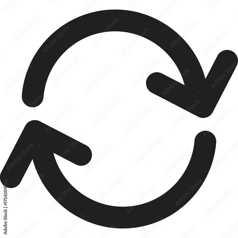 Circular Arrow Icon Representing Refresh Reload Recycle Loop Rotation ...