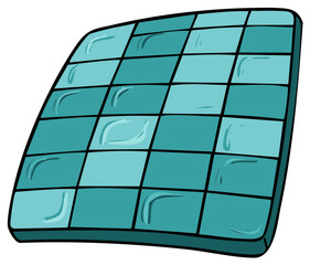 Wall Mural - Green and blue patterned surface with rounded edges