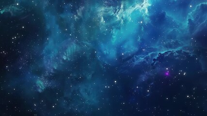 Wall Mural - The Stars And Blue Nebula In Space. Galaxy exploration through outer space towards glowing milky way galaxy.	
