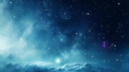 Wall Mural - The Stars And Blue Nebula In Space. Galaxy exploration through outer space towards glowing milky way galaxy.	
