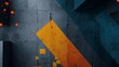 © Elena - Vibrant abstract digital art with pixelated distortion effects featuring bold turquoise and orange colors, creating a modern and energetic visual with textured concrete background and dynamic composi