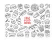 © ar88design - Doodle Fast Food Menu Icons