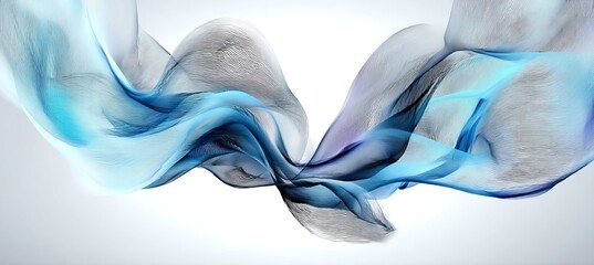 Wall Mural - Fluid Dance of Blue and Gray A Captivating Abstract Background with Gentle Motion Graphics Display