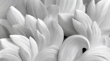 Wall Mural - Elegant Wave-Like White Texture with Subtle Grey Hints, Flowing Forms in a Graceful Dance of Light
