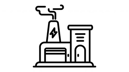 Animated Industrial Power Plant