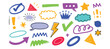 © SaymaHossan - Collection of colorful hand drawn doodle elements and symbols for communication and ideas
