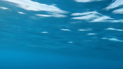 Underwater Scene Realistic Deep Blue Water Surface Reflection Animation