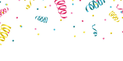 Wall Mural - confetti background Stunning colors that zigzag down for the celebration. Festive decoration vector illustration