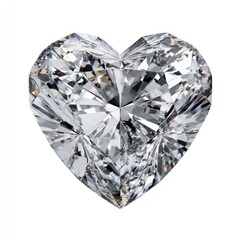 Wall Mural - Heart-shaped diamond brilliance shines.
