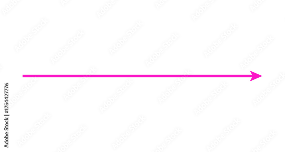 Long Pink Straight Arrow Vector Illustration – Minimal Direction Symbol ...