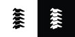 © Abstractor - Human spine icon black silhouette pack. black and white icons