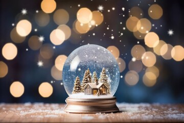 Wall Mural - Snow globe christmas light illuminated.
