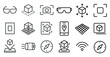 © Coosh448 - Augmented reality line icons set – outline, digital, immersive tech symbols