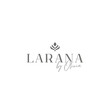 © TheLion - Elegant 'LARANA by Olivia' logo design with a subtle floral emblem, perfect for branding and sophisticated business identities.
