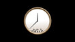 © Hermanthos - Falling watch numbers concept illustrated on a black background, symbolizing the passage of time, urgency, fleeting moments, and reflection, capturing time slipping away with a clean minimal design