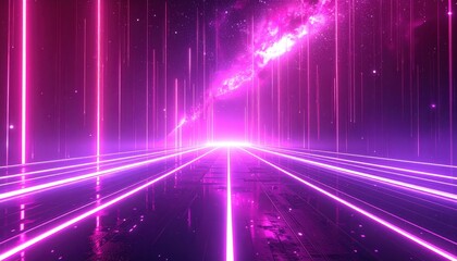 Wall Mural - Abstract purple light design vector illustration with glowing lines and bright texture for a night party backdrop