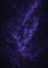 Wall Mural - Ethereal cosmic purple nebula design.