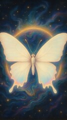 Wall Mural - Ethereal butterfly cosmic mobile wallpaper