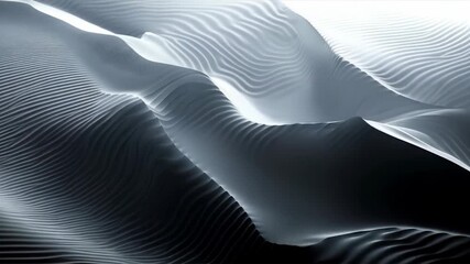 Wall Mural - Abstract wavy shapes with smooth transitions of light and shadow, creating a sense of movement and depth. Suitable for design projects, music album covers, backgrounds for presentations, and art proje