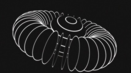 Canvas Print - Black and white stripes Minimalist Motion Graphics
