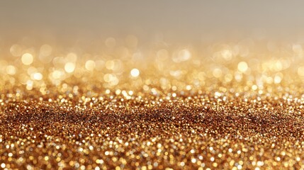 Canvas Print - Fine Shimmering Gold Glitter Seamless Background for Design Use