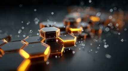 Wall Mural - Dynamic Abstract Visualization of Secure Blockchain Technology Design