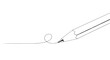 © Madumal - Single line drawing of a sharpened pencil tip with graphite loop, minimalist stationery