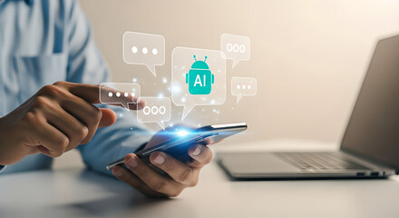 AI Chatbot Concept Modern Communication and Digital Assistance