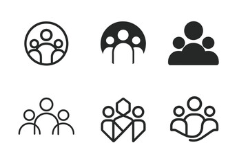 Networking Emblem Designs. Your network is your net worth. Set Logo of Networking: professional team icon. harmonious logo variations of the same emblematic