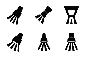 Wall Mural - Flashlight Beam Logos. Flashlight Beam. Set Logo of Flashlight Beam: light beams spreading outward. harmonious logo variations of the same emblematic concept,