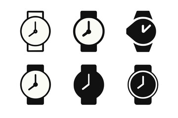 Wall Mural - Limited Time Logos. LIMITED TIME!. Set Logo of LIMITED TIME!: Watch. harmonious logo variations of the same emblematic concept, each with different artistic