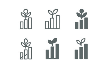 Wall Mural - Harmonious Logo Variations. Personalized learning spaces. Set Logo of Personalized learning spaces: Growth Tracker Wall. harmonious logo variations of the same