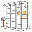 © Mamun - Vector art of parcel locker isolated on white
