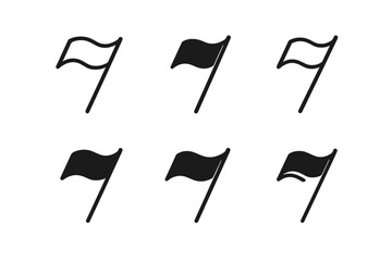 Wall Mural - Abstract Emblem Variations. Strike Banner. Set Logo of Strike Banner: abstract movement banner icon. harmonious logo variations of the same emblematic concept,