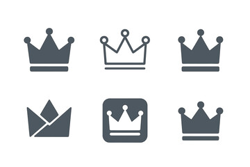 Wall Mural - Crown Logo Variations. Business Success. Set Logo of Business Success: crown symbol. harmonious logo variations of the same emblematic concept, each with