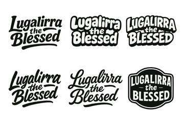Wall Mural - Lugalirra Lettering Variations. Lugalirra the Blessed. Set lettering. harmonious lettering variations of the same emblematic concept (Bold hand-lettering with