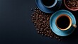 © Harry - Start your day right with this vibrant coffee flatlay, a rich aroma for your branding, blog or social media content, perfect for coffee lovers today