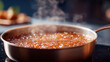© Jayant K - Close-up of boiling sugar syrup in steel pot